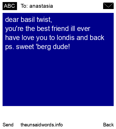 unsent message to anastasia