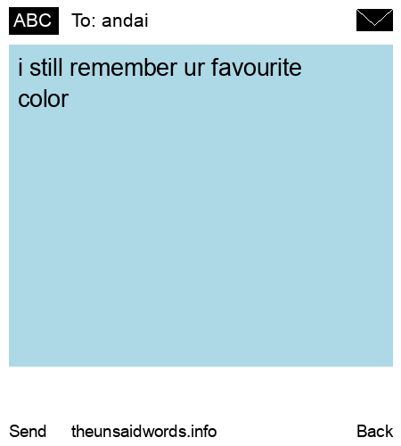 unsent message to andai