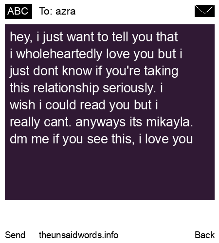 unsent message to azra