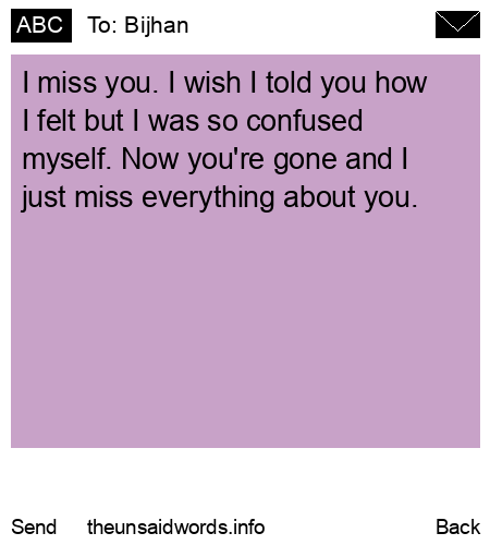 unsent message to Bijhan