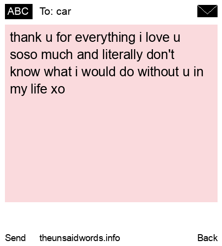 unsent message to car