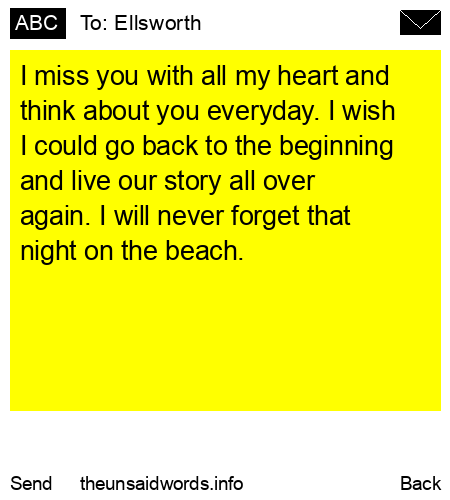 unsent message to Ellsworth