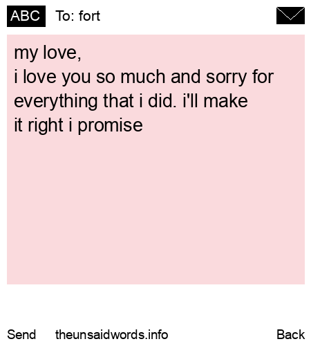 unsent message to fort
