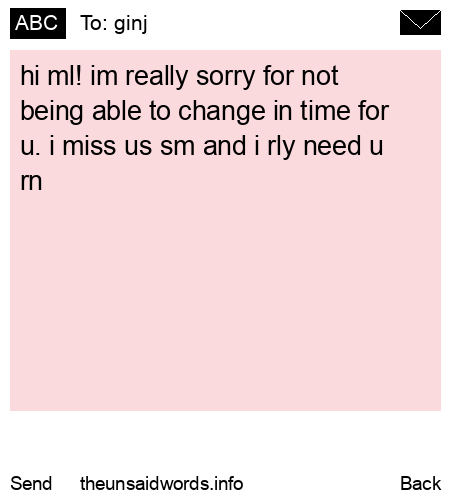 unsent message to ginj