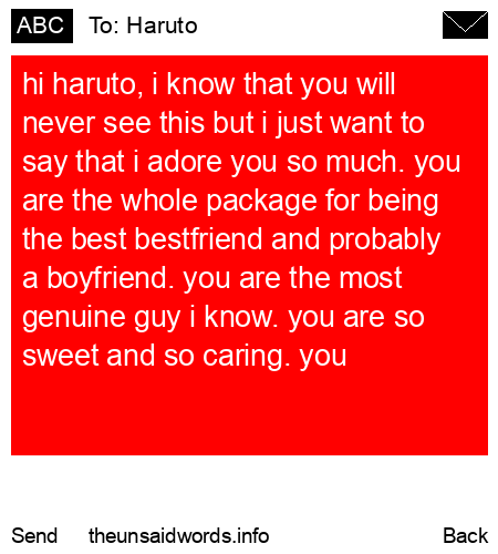 unsent message to Haruto