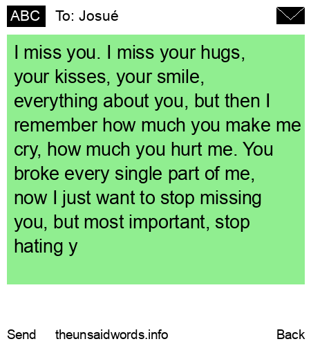 unsent message to Josué