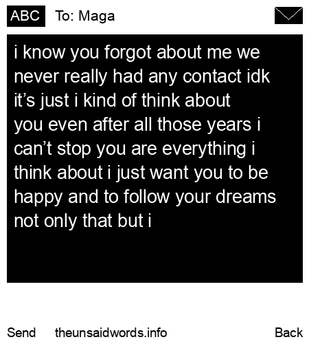unsent message to Maga