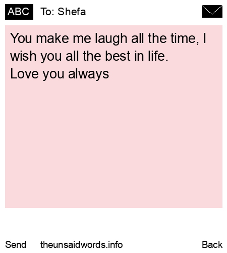 unsent message to Shefa
