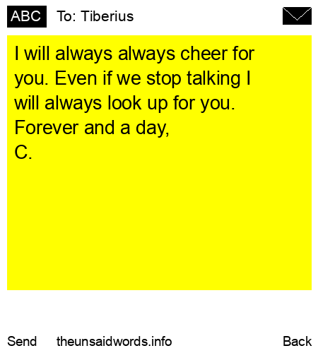 unsent message to Tiberius