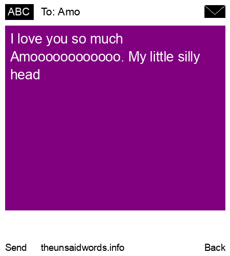 unsent message to Amo