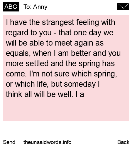 unsent message to Anny