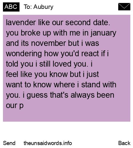 unsent message to Aubury