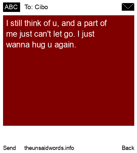 unsent message to Cibo