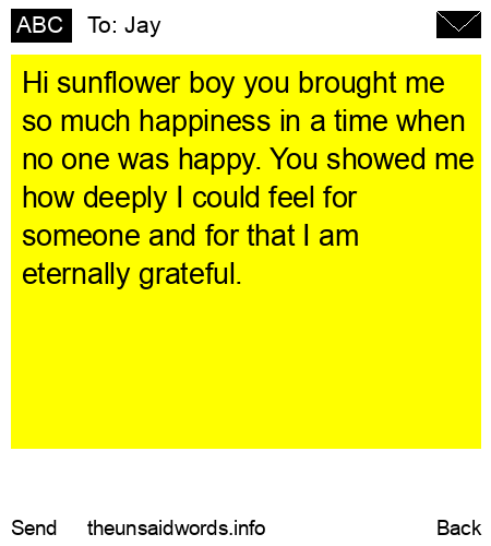 unsent message to Jay