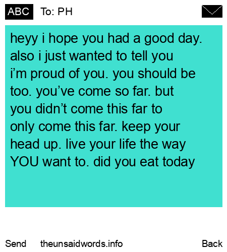 unsent message to PH