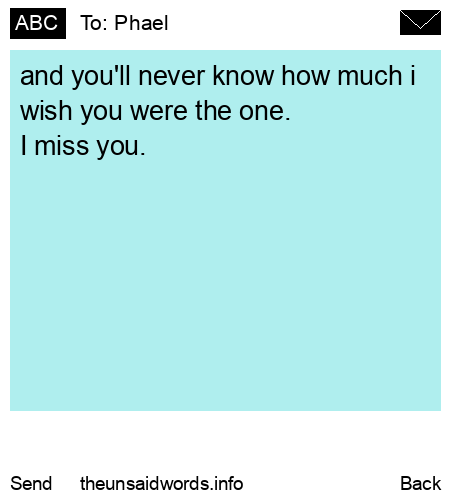 unsent message to Phael