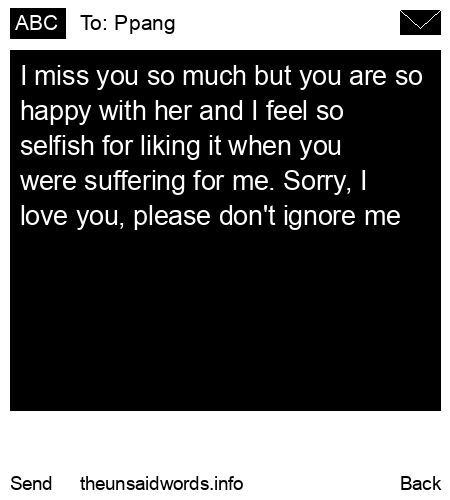 unsent message to Ppang