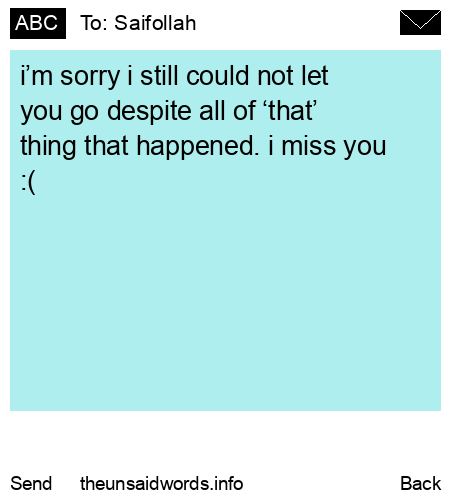 unsent message to Saifollah
