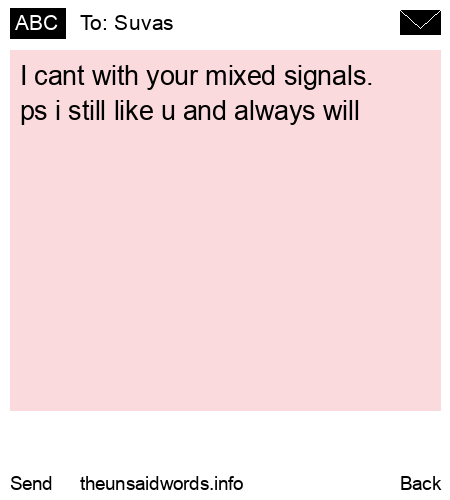 unsent message to Suvas