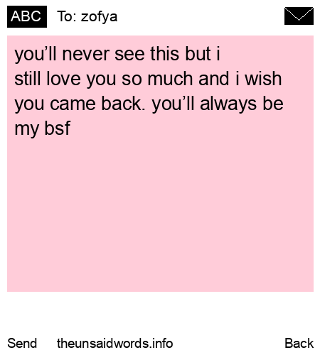 unsent message to zofya 