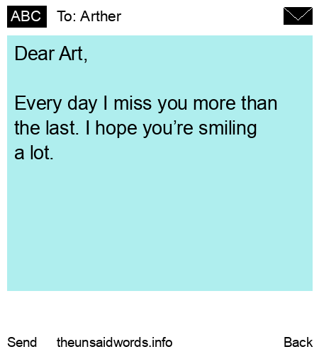unsent message to Arther