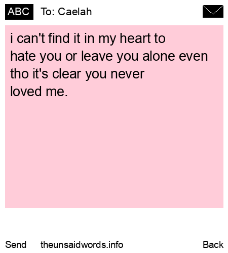 unsent message to Caelah 