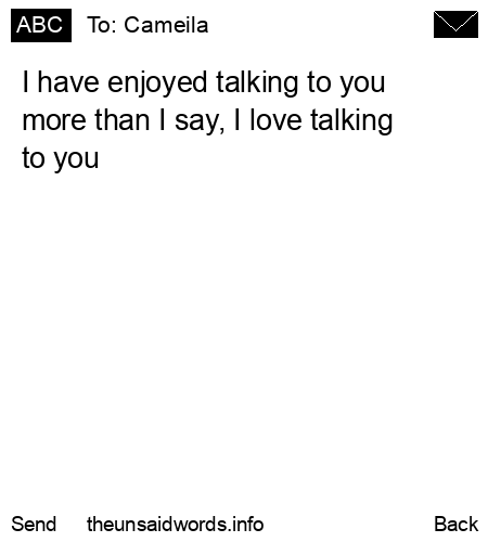 unsent message to Cameila