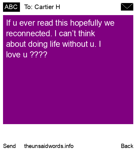 unsent message to Cartier H