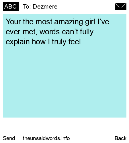 unsent message to Dezmere