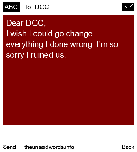unsent message to DGC