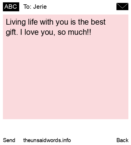 unsent message to Jerie