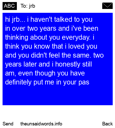unsent message to jrb