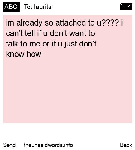 unsent message to laurits