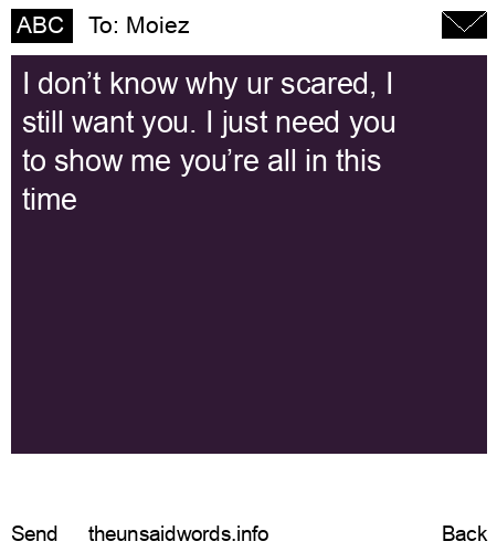 unsent message to Moiez