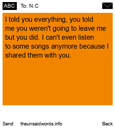 unsent message to N.C