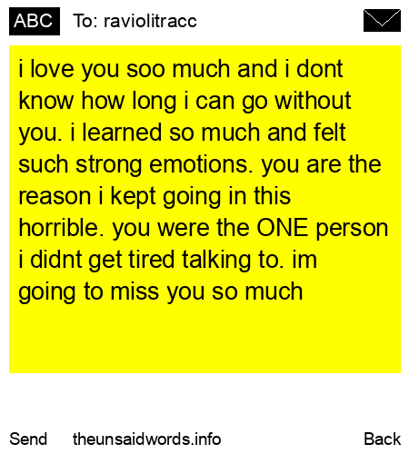 unsent message to raviolitracc