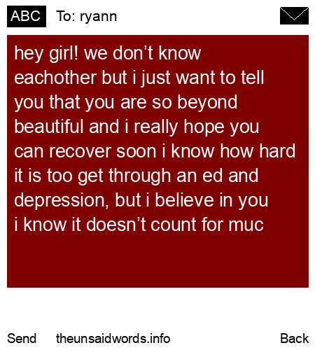 unsent message to ryann