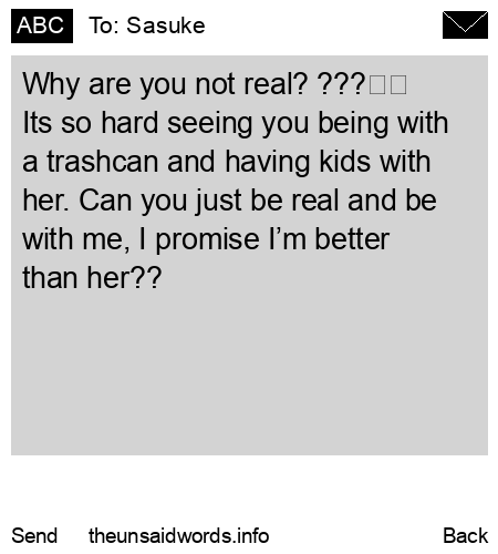unsent message to Sasuke