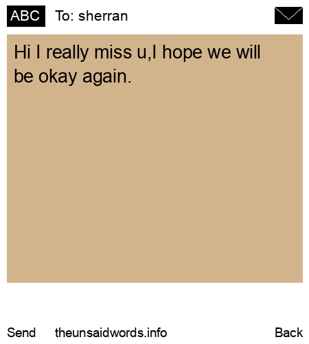 unsent message to sherran