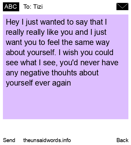 unsent message to Tizi