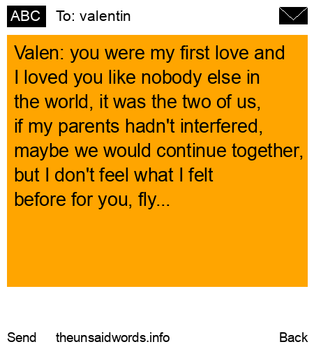 unsent message to valentin