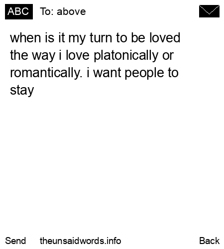 unsent message to above