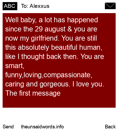 unsent message to Alexxus