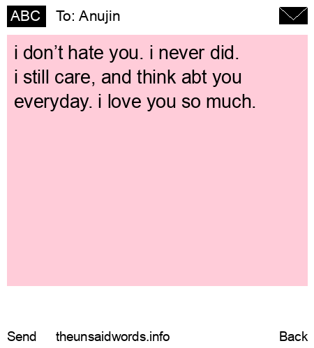 unsent message to Anujin