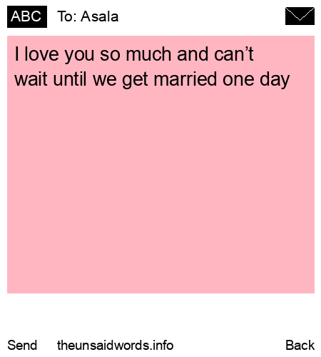 unsent message to Asala