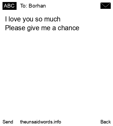 unsent message to Borhan