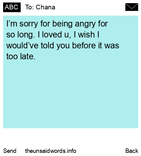 unsent message to Chana