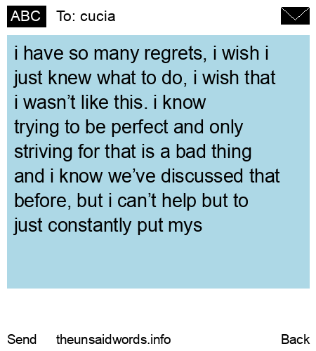 unsent message to cucia