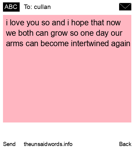 unsent message to cullan