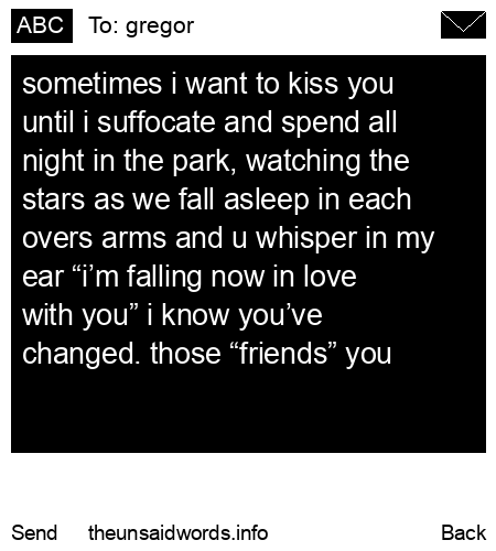 unsent message to gregor